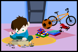 ילד משחק בגרוטאות